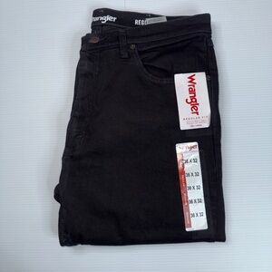 Wrangler men's jeans 36x32 . Dark wash, black, flex fit, cotton, regular fit